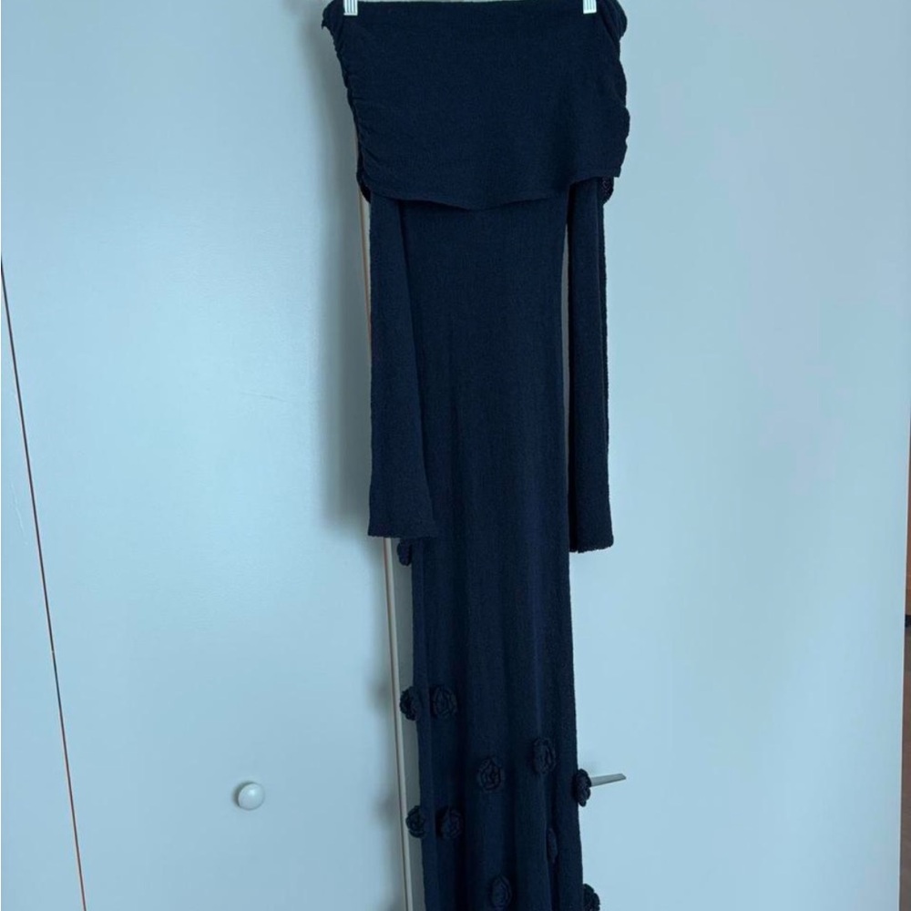 Meshki off shoulder Navy Dress - Picture 3 of 3